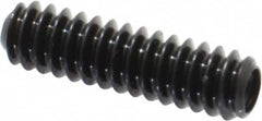 Made in USA - #6-32 UNC, 1/2" Length Under Head, Cup Point Set Screw - Grade 8 Alloy Steel, 1/16" Key - Americas Industrial Supply