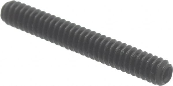Made in USA - #6-32 UNC, 1" Length Under Head, Cup Point Set Screw - Grade 8 Alloy Steel, 1/16" Key - Americas Industrial Supply