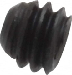 Made in USA - #8-32 UNC, 1/8" Length Under Head, Cup Point Set Screw - Grade 8 Alloy Steel, 5/64" Key - Americas Industrial Supply