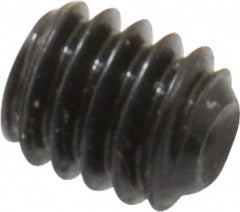 Made in USA - #8-32 UNC, 3/16" Length Under Head, Cup Point Set Screw - Grade 8 Alloy Steel, 5/64" Key - Americas Industrial Supply