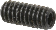 Made in USA - #8-32 UNC, 3/8" Length Under Head, Cup Point Set Screw - Grade 8 Alloy Steel, 5/64" Key - Americas Industrial Supply