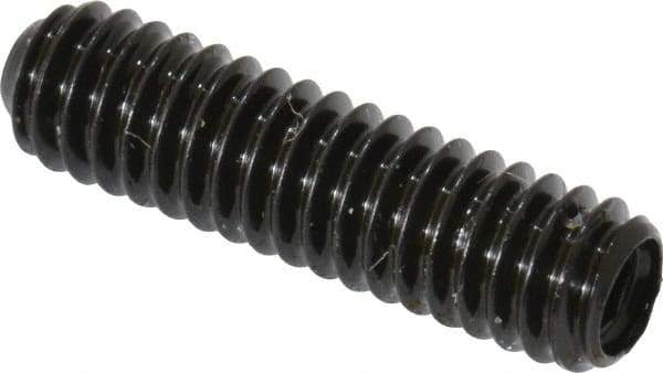 Made in USA - #8-32 UNC, 5/8" Length Under Head, Cup Point Set Screw - Grade 8 Alloy Steel, 5/64" Key - Americas Industrial Supply