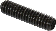Made in USA - #8-32 UNC, 5/8" Length Under Head, Cup Point Set Screw - Grade 8 Alloy Steel, 5/64" Key - Americas Industrial Supply