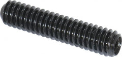 Made in USA - #8-32 UNC, 3/4" Length Under Head, Cup Point Set Screw - Grade 8 Alloy Steel, 5/64" Key - Americas Industrial Supply