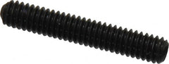 Made in USA - #8-32 UNC, 1" Length Under Head, Cup Point Set Screw - Grade 8 Alloy Steel, 5/64" Key - Americas Industrial Supply