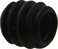 Made in USA - #10-24 UNC, 3/16" Length Under Head, Cup Point Set Screw - Grade 8 Alloy Steel, 3/32" Key - Americas Industrial Supply