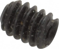 Made in USA - #10-24 UNC, 1/4" Length Under Head, Cup Point Set Screw - Grade 8 Alloy Steel, 3/32" Key - Americas Industrial Supply