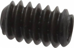 Made in USA - #10-24 UNC, 5/16" Length Under Head, Cup Point Set Screw - Grade 8 Alloy Steel, 3/32" Key - Americas Industrial Supply