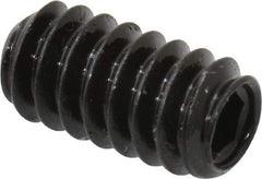 Made in USA - #10-24 UNC, 3/8" Length Under Head, Cup Point Set Screw - Grade 8 Alloy Steel, 3/32" Key - Americas Industrial Supply