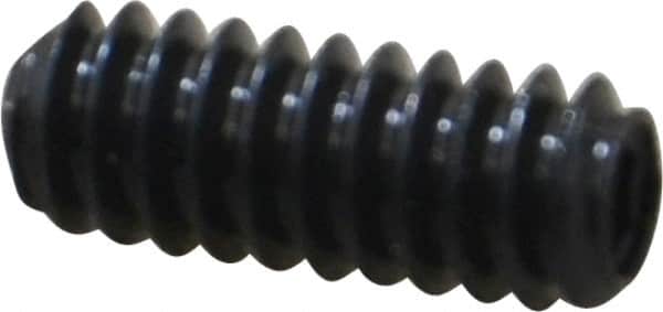 Made in USA - #10-24 UNC, 1/2" Length Under Head, Cup Point Set Screw - Grade 8 Alloy Steel, 3/32" Key - Americas Industrial Supply
