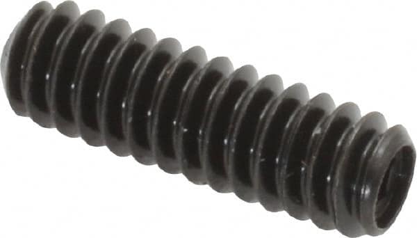 Made in USA - #10-24 UNC, 5/8" Length Under Head, Cup Point Set Screw - Grade 8 Alloy Steel, 3/32" Key - Americas Industrial Supply