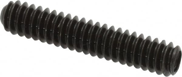 Made in USA - #10-24 UNC, 1" Length Under Head, Cup Point Set Screw - Grade 8 Alloy Steel, 3/32" Key - Americas Industrial Supply