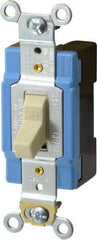 Cooper Wiring Devices - 1 Pole, 120 to 277 VAC, 15 Amp, Industrial Grade, Toggle, Wall and Dimmer Light Switch - 1.31 Inch Wide x 3.28 Inch High - Americas Industrial Supply