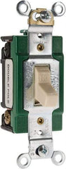 Cooper Wiring Devices - 2 Pole, 120 to 277 VAC, 30 Amp, Industrial Grade, Toggle, Wall and Dimmer Light Switch - Fluorescent - Americas Industrial Supply