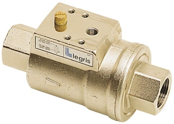 Legris - Air-Actuated Axial Valves Pipe Size: 2 (Inch) End Connections: FBSPPxFBSPP - Americas Industrial Supply