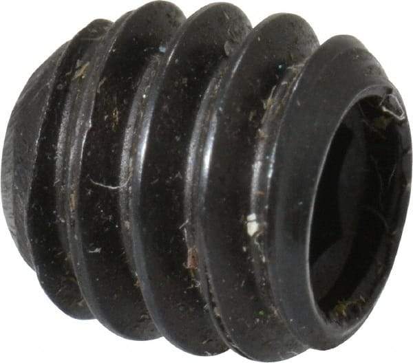 Made in USA - 1/4-20 UNC, 1/4" Length Under Head, Cup Point Set Screw - Grade 8 Alloy Steel, 1/8" Key - Americas Industrial Supply