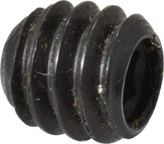 Made in USA - 1/4-20 UNC, 1/4" Length Under Head, Cup Point Set Screw - Grade 8 Alloy Steel, 1/8" Key - Americas Industrial Supply