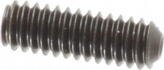 Made in USA - 1/4-20 UNC, 3/4" Length Under Head, Cup Point Set Screw - Grade 8 Alloy Steel, 1/8" Key - Americas Industrial Supply