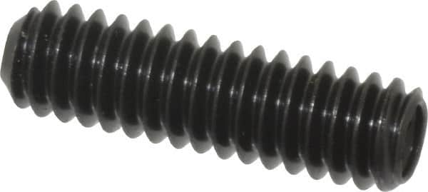Made in USA - 1/4-20 UNC, 7/8" Length Under Head, Cup Point Set Screw - Grade 8 Alloy Steel, 1/8" Key - Americas Industrial Supply