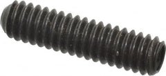 Made in USA - 1/4-20 UNC, 1" Length Under Head, Cup Point Set Screw - Grade 8 Alloy Steel, 1/8" Key - Americas Industrial Supply