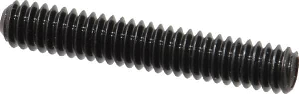 Made in USA - 1/4-20 UNC, 1-1/2" Length Under Head, Cup Point Set Screw - Grade 8 Alloy Steel, 1/8" Key - Americas Industrial Supply