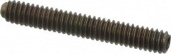 Made in USA - 1/4-20 UNC, 1-3/4" Length Under Head, Cup Point Set Screw - Grade 8 Alloy Steel, 1/8" Key - Americas Industrial Supply