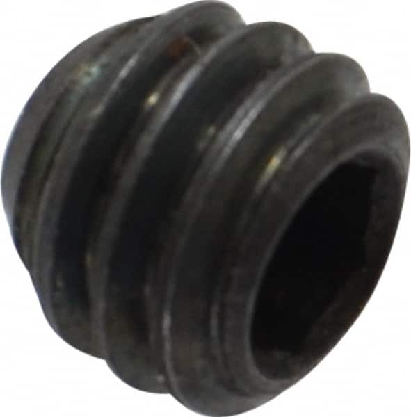 Made in USA - 5/16-18 UNC, 1/4" Length Under Head, Cup Point Set Screw - Grade 8 Alloy Steel, 5/32" Key - Americas Industrial Supply