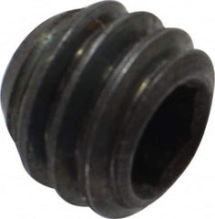Made in USA - 5/16-18 UNC, 1/4" Length Under Head, Cup Point Set Screw - Grade 8 Alloy Steel, 5/32" Key - Americas Industrial Supply