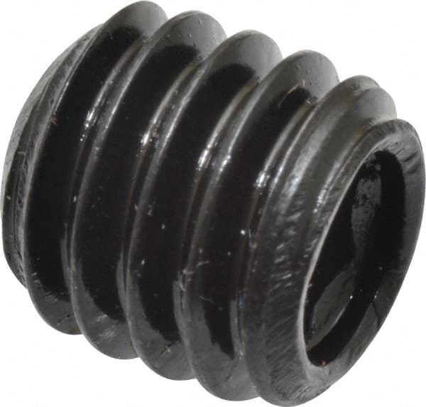 Made in USA - 5/16-18 UNC, 5/16" Length Under Head, Cup Point Set Screw - Grade 8 Alloy Steel, 5/32" Key - Americas Industrial Supply
