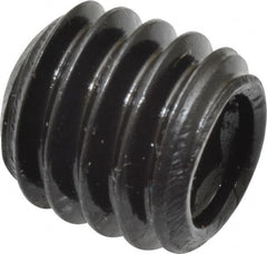 Made in USA - 5/16-18 UNC, 5/16" Length Under Head, Cup Point Set Screw - Grade 8 Alloy Steel, 5/32" Key - Americas Industrial Supply