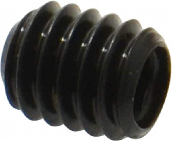 Made in USA - 5/16-18 UNC, 3/8" Length Under Head, Cup Point Set Screw - Grade 8 Alloy Steel, 5/32" Key - Americas Industrial Supply