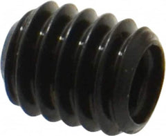 Made in USA - 5/16-18 UNC, 3/8" Length Under Head, Cup Point Set Screw - Grade 8 Alloy Steel, 5/32" Key - Americas Industrial Supply
