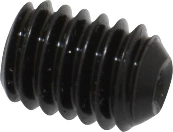 Made in USA - 5/16-18 UNC, 7/16" Length Under Head, Cup Point Set Screw - Grade 8 Alloy Steel, 5/32" Key - Americas Industrial Supply