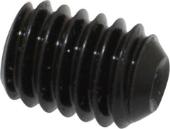 Made in USA - 5/16-18 UNC, 7/16" Length Under Head, Cup Point Set Screw - Grade 8 Alloy Steel, 5/32" Key - Americas Industrial Supply