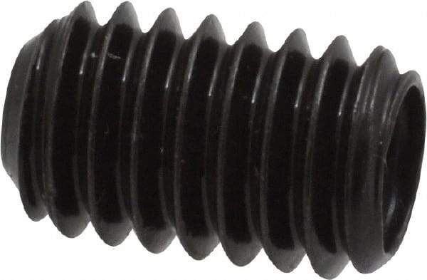 Made in USA - 5/16-18 UNC, 1/2" Length Under Head, Cup Point Set Screw - Grade 8 Alloy Steel, 5/32" Key - Americas Industrial Supply