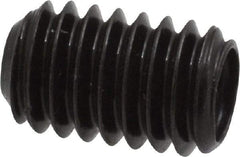 Made in USA - 5/16-18 UNC, 1/2" Length Under Head, Cup Point Set Screw - Grade 8 Alloy Steel, 5/32" Key - Americas Industrial Supply