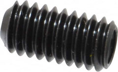 Made in USA - 5/16-18 UNC, 5/8" Length Under Head, Cup Point Set Screw - Grade 8 Alloy Steel, 5/32" Key - Americas Industrial Supply
