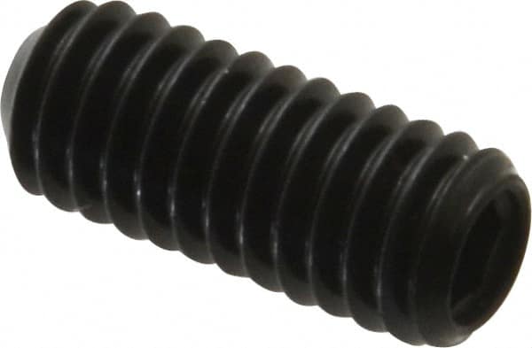 Made in USA - 5/16-18 UNC, 3/4" Length Under Head, Cup Point Set Screw - Grade 8 Alloy Steel, 5/32" Key - Americas Industrial Supply