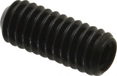 Made in USA - 5/16-18 UNC, 3/4" Length Under Head, Cup Point Set Screw - Grade 8 Alloy Steel, 5/32" Key - Americas Industrial Supply