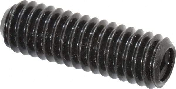 Made in USA - 5/16-18 UNC, 1" Length Under Head, Cup Point Set Screw - Grade 8 Alloy Steel, 5/32" Key - Americas Industrial Supply