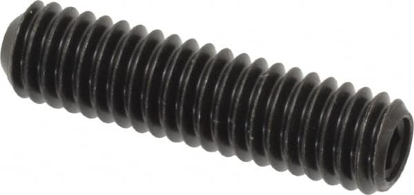 Made in USA - 5/16-18 UNC, 1-1/4" Length Under Head, Cup Point Set Screw - Grade 8 Alloy Steel, 5/32" Key - Americas Industrial Supply