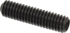 Made in USA - 5/16-18 UNC, 1-1/4" Length Under Head, Cup Point Set Screw - Grade 8 Alloy Steel, 5/32" Key - Americas Industrial Supply