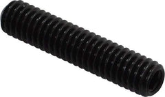 Made in USA - 5/16-18 UNC, 1-1/2" Length Under Head, Cup Point Set Screw - Grade 8 Alloy Steel, 5/32" Key - Americas Industrial Supply