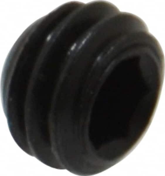 Made in USA - 3/8-16 UNC, 1/4" Length Under Head, Cup Point Set Screw - Grade 8 Alloy Steel, 3/16" Key - Americas Industrial Supply