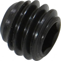 Made in USA - 3/8-16 UNC, 5/16" Length Under Head, Cup Point Set Screw - Grade 8 Alloy Steel, 3/16" Key - Americas Industrial Supply