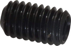 Made in USA - 3/8-16 UNC, 5/8" Length Under Head, Cup Point Set Screw - Grade 8 Alloy Steel, 3/16" Key - Americas Industrial Supply
