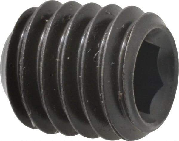 Made in USA - 7/16-14 UNC, 1/2" Length Under Head, Cup Point Set Screw - Grade 8 Alloy Steel, 7/32" Key - Americas Industrial Supply