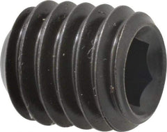 Made in USA - 7/16-14 UNC, 1/2" Length Under Head, Cup Point Set Screw - Grade 8 Alloy Steel, 7/32" Key - Americas Industrial Supply