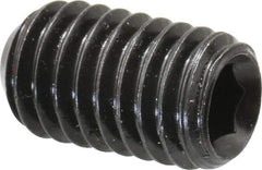 Made in USA - 7/16-14 UNC, 3/4" Length Under Head, Cup Point Set Screw - Grade 8 Alloy Steel, 7/32" Key - Americas Industrial Supply