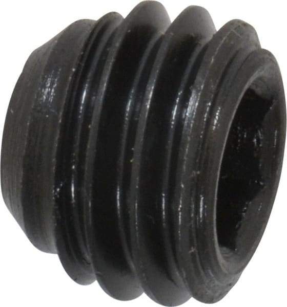 Made in USA - 1/2-13 UNC, 3/8" Length Under Head, Cup Point Set Screw - Grade 8 Alloy Steel, 1/4" Key - Americas Industrial Supply